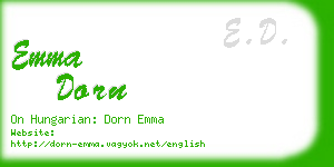 emma dorn business card